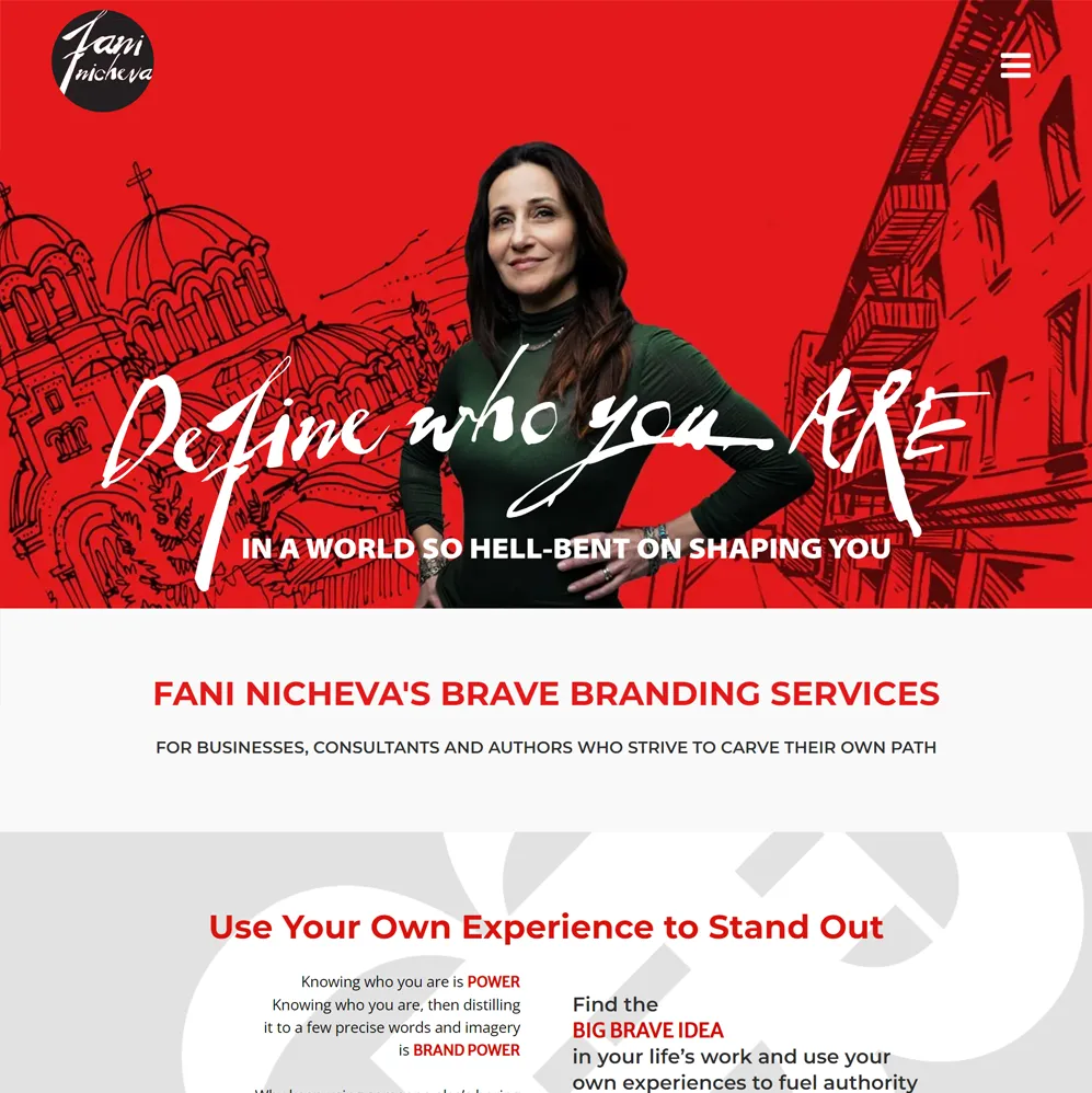 Fani Nicheva's Brave Brand website